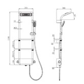 Душевая система Aquame AQM8003W термостат белый