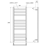 Полотенцесушитель электрический Point Меркурий  П10 500x1000, диммер справа, белый