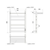 Полотенцесушитель электрический Point Меркурий с полкой П5 500x600, диммер справа, белый