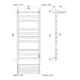 Полотенцесушитель электрический Point Меркурий с полкой П9 500x1000, диммер справа, белый