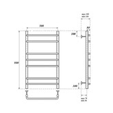 Полотенцесушитель водяной Point Нептун 500x800 П7 хром