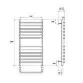 Полотенцесушитель водяной Point Нептун Премиум 500x800 П12 хром