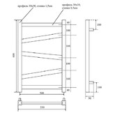 Полотенцесушитель водяной Point Феникс 500x600 П5 черный