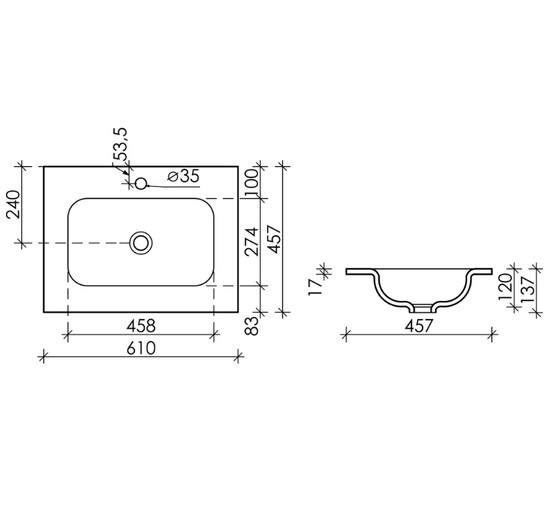 Раковина накладная Ceramicanova Element CN7011 61 см