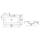 Раковина накладная Ceramicanova Element CN7012 81 см