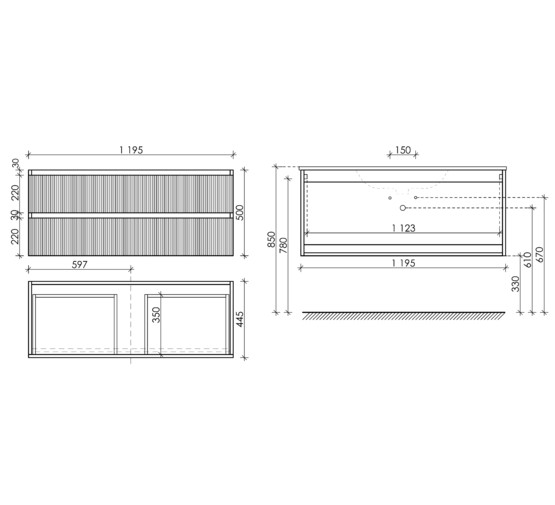 Тумба подвесная Sancos Snob R 120 bianco 