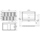 Тумба подвесная Sancos Snob T 80 bianco 