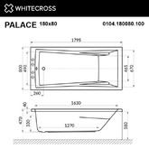 Акриловая ванна Whitecross Palace 180x80