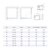 Душевой угол Vegas Glass ZA TUR Novo 900x900 бронза прозр.стекло 