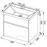 Раковина Орлеан 70 QUICK CLAC (Aquanet)