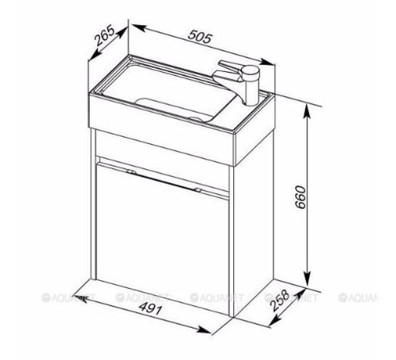 Раковина Sanovit Top Counter (Aquanet) 50 см