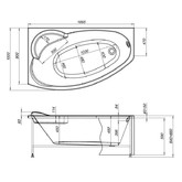 Акриловая ванна Aquanet Sofia 170x90 L