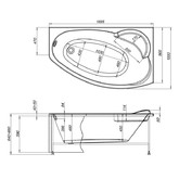 Акриловая ванна Aquanet Sofia 170x90 R