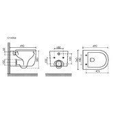 Унитаз подвесной Ceramicanova Ulma CN4006MB безободковый микролифт черный матовый