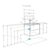 Тумба подвесная Aquaton Сохо 60 см Слэйт/Галька серая