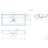 Раковина накладная Вилис 100 см белый