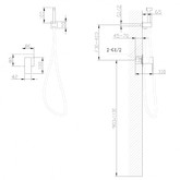 Гигиенический душ ABBER Daheim AF8225G со смесителем золото матовое