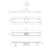 Водоотводящий желоб BelBagno Luce 600 с решеткой хром матовый