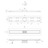 Водоотводящий желоб BelBagno Luce 700 с решеткой хром матовый