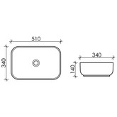 Раковина накладная Ceramicanova Element CN5043 51 см