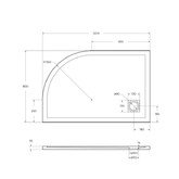 Душевой поддон BelBagno Uno-RH 1200x800 L литьевой мрамор белый