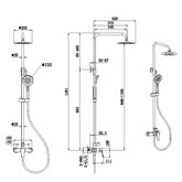 Душевая система Allen Brau Eclipse 5.E1006-31 черный матовый