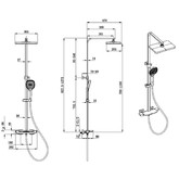 Душевая система Allen Brau Infinity 5.21030-31 черный матовый 