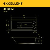 Акриловая ванна Excellent  Aurum 180x80