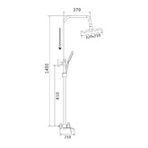 Душевая система Shevanik S4136H черный матовый