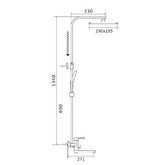 Душевая система Shevanik S7036H черный матовый