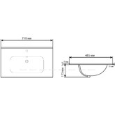 Раковина Aquanet Flat 70 черный матовый