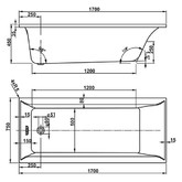 Акриловая ванна Vagnerplast Veronela 170x75