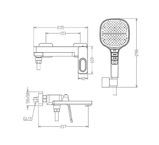 Смеситель для ванны Raglo R51.30 хром