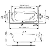 Акриловая ванна Vagnerplast Nymfa 150x70