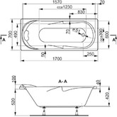 Акриловая ванна Vagnerplast Minerva 170x70