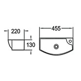 Раковина SantiLine SL-2013LMB 46 см черный матовый