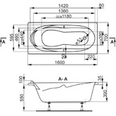 Акриловая ванна Vagnerplast Kleopatra 160x70