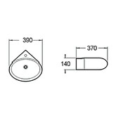 Раковина угловая SantiLine SL-2021 39 см белый