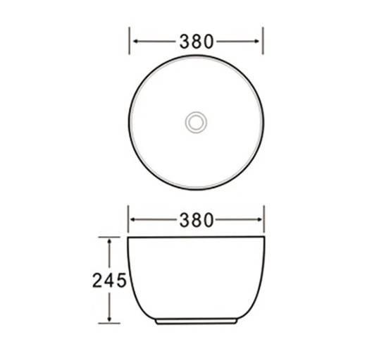 Раковина чаша SantiLine SL-1110 38 см белый