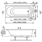 Акриловая ванна Vagnerplast Kasandra 160x70