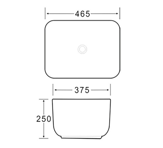 Раковина чаша SantiLine SL-1112MB 47 см черный матовый