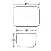 Раковина чаша SantiLine SL-1113MB 46 см черный матовый