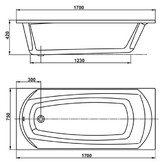 Акриловая ванна Vagnerplast Ebony 170x75