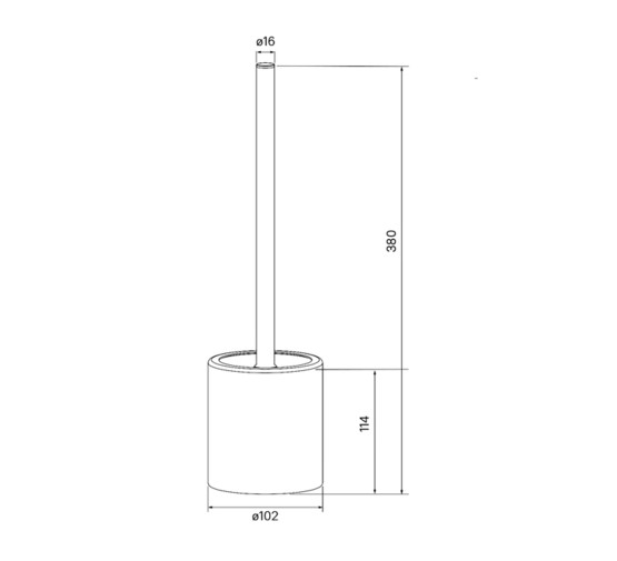 Ершик Iddis Optima Home открытый хром