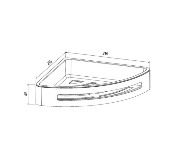 Полка Iddis Optima Home угловая хром