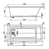 Акриловая ванна Vagnerplast Cavallo 150x70