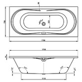 Акриловая ванна Vagnerplast Briana 170x75