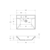 Раковина BelBagno BB600/450-LV-MR-AST 60 см 