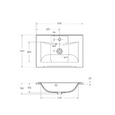 Раковина BelBagno BB650/450-LV-MR-PR 65 см 