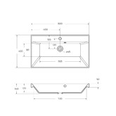 Раковина BelBagno BB800/450-LV-MR-AST 80 см 